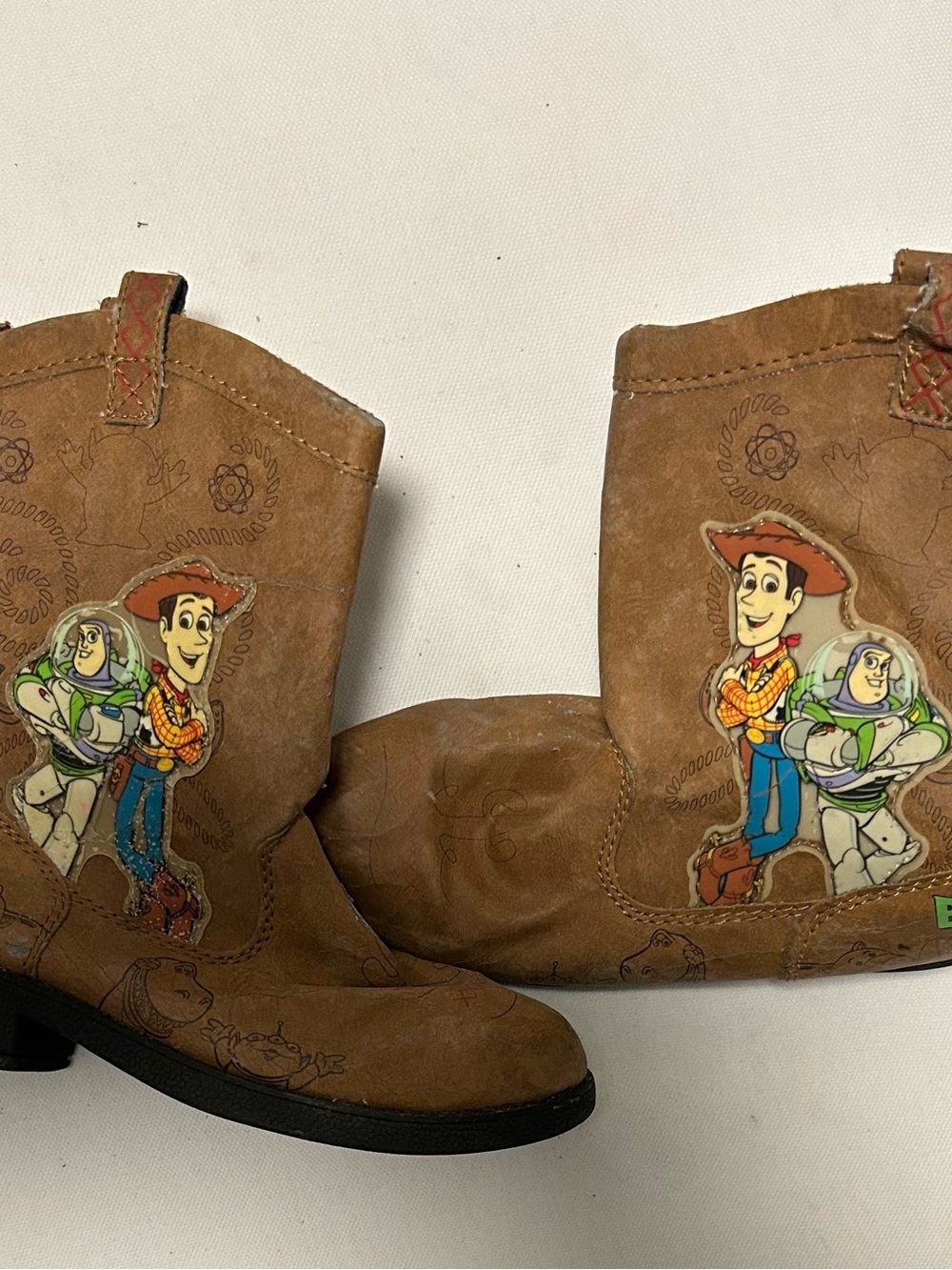 Disney Brown Kids' Cowboy Boots with Woody & Buzz Lightyear